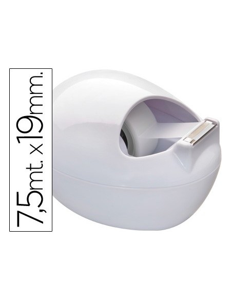 PORTARROLLOS SOBREM.SCOTCH COLOR BLANCO C-36 KARIM 7,5 MT X 19 MM INC