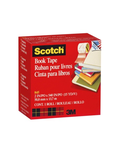 CINTA ADHESIVA SCOTCH 845 BOOK TAPE 50,8MMX13,7 MT