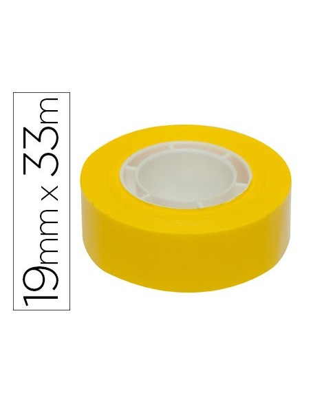 CINTA ADHESIVA APLI 33 MT X 19 MM COLOR AMARILLO