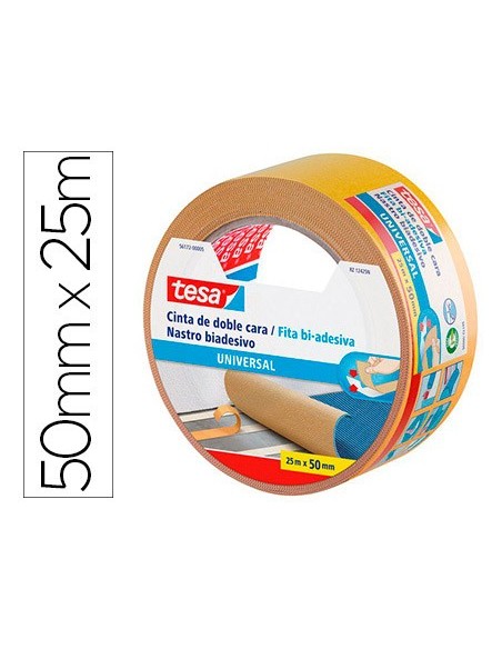 CINTA ADHESIVA TESA DOBLE CARA UNIVERSAL 25 M X 50 MM