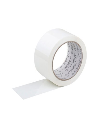 CINTA EMBALAR ADHESIVA Q-CONNECT POLIPROPILENO BLANCA 66 MT X 75MM