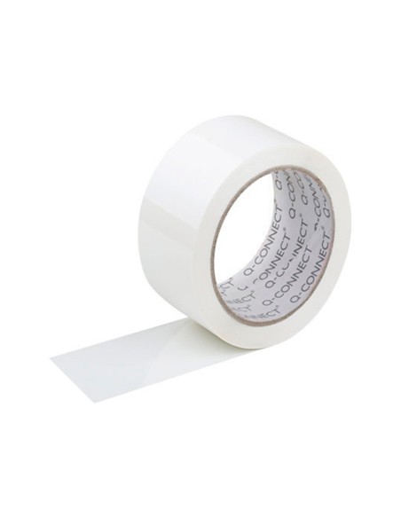 CINTA EMBALAR ADHESIVA Q-CONNECT POLIPROPILENO BLANCA 66 MT X 75MM