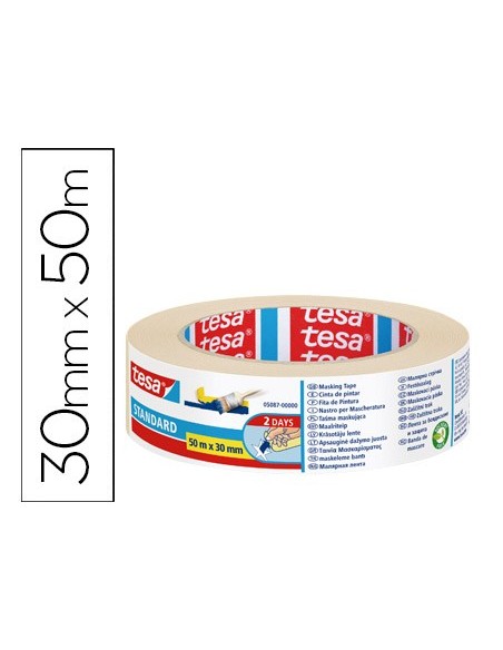 CINTA ADHESIVA TESA PARA PINTOR 50 MT X 30 MM 05087-00000-00