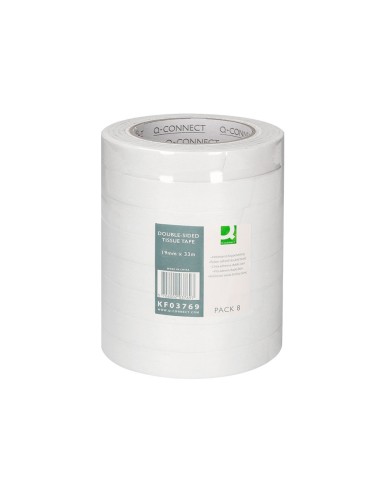 CINTA ADH. Q-CON.DOBLE CARA 33MT.X 19MM