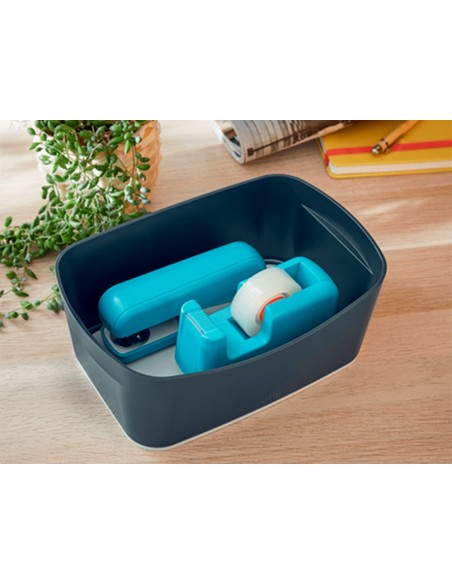 PORTARROLLO LEITZ COSY PLAST.CINTAS 33MT.AZ.