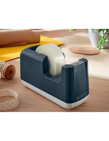 PORTARROLLO LEITZ COSY PLAST.CINTAS 33MT.GRIS