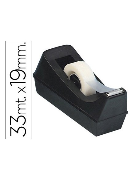 PORTARROLLOS SOBREM.Q-CON.PLASTICO CINTA 33 MT NEGRO