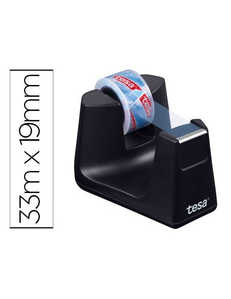 PORTARROLLO SOBREMESA TESA PLASTICO EASY CUT SMAT NG.ROLLO 33MX19 MM