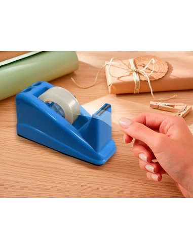 PORTARROLLO Q-CON.PLASTICO CINTA 33MT.AZ. 135X58X60MM