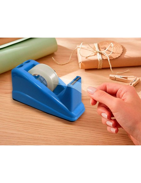 PORTARROLLO Q-CON.PLASTICO CINTA 33MT.AZ. 135X58X60MM