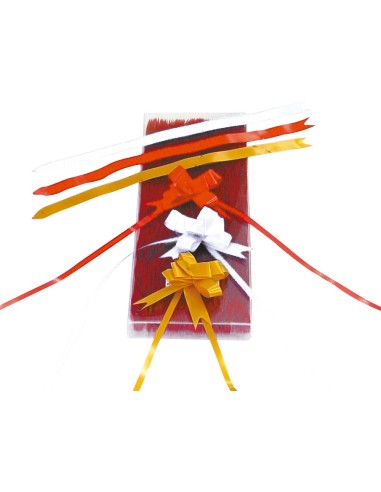 CINTA HACER LAZOS ROJO 130 CM X 31 MM UD.