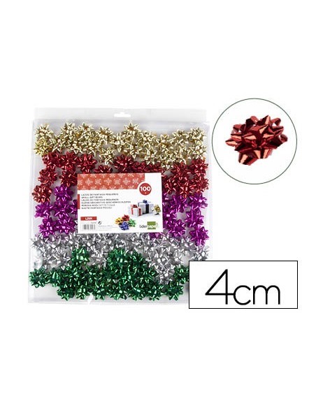LAZOS LIDERPAPEL FANTASIA PEQUEÑOS COLORES METALIZADOS SURTIDOS