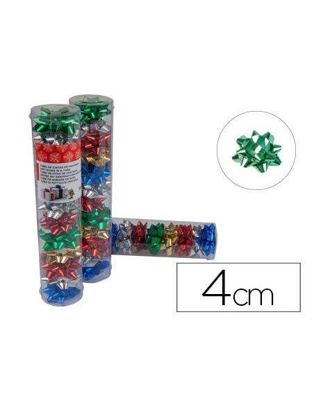 LAZOS LIDERPAPEL FANTASIA PEQUEÑO COLORES METALIZADOS SURT TUBO 12