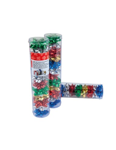 LAZOS LIDERPAPEL FANTASIA PEQUEÑO COLORES METALIZADOS SURT TUBO 12