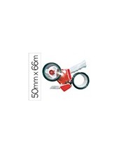 PORTARROLLO Q-CON.PARA EMBALAJE CINTAS 66MT X 50MM C/2 CINTA MARRON 2