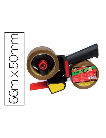 PORTARROLLO SCOTCH BAJO RUIDOC/2 ROLLOS CINTAS MAR.50 MM X 66 MT