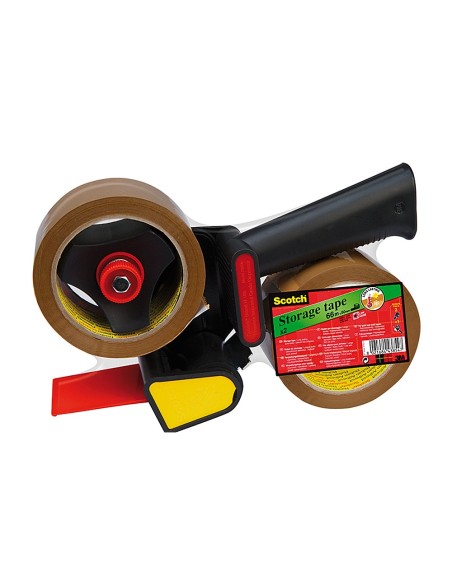 PORTARROLLO SCOTCH BAJO RUIDOC/2 ROLLOS CINTAS MAR.50 MM X 66 MT