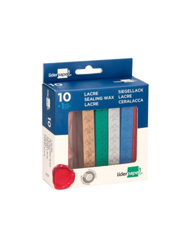 LACRE SELLO CARTA JUEGO 10 BARRAS SURT.