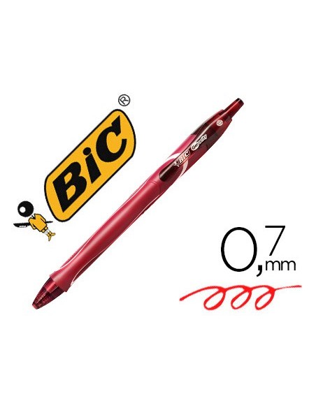 BOLIGRAFO BIC GELOCITY QUICK DRY RETRACTIL TINTA GEL RJ.PUNTA 0,7 MM