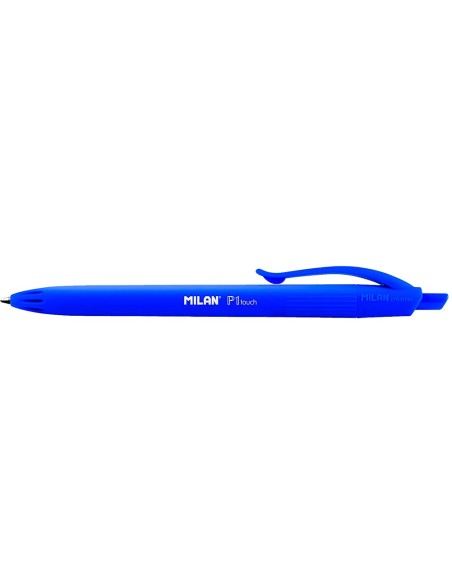 BOLIGRAFO MILAN P1 RETRACTIL 1 MM TOUCH AZUL