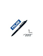 BOLIGRAFO MILAN P1 RETRACTIL 1 MM TOUCH NEGRO 2
