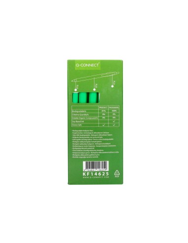 BOLIGRAFO Q-CON.RETRACTIL KF14625 BIODEGRADABLE VE. TINTA AZ.