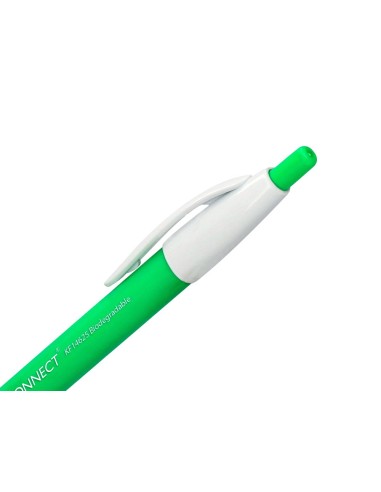BOLIGRAFO Q-CON.RETRACTIL KF14625 BIODEGRADABLE VE. TINTA AZ.