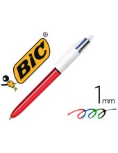 BOLIGRAFO BIC 4 SHINE RJ. PUNTA 1MM