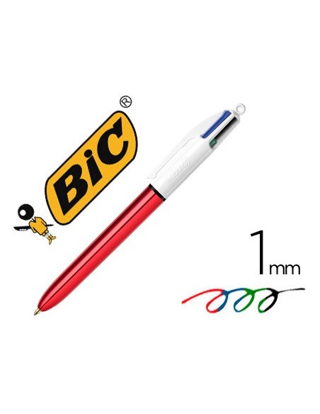 BOLIGRAFO BIC 4 SHINE RJ. PUNTA 1MM