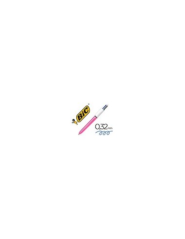 BOLIGRAFO BIC 4 SHINE ROSA 1MM