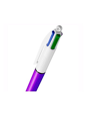 BOLIGRAFO BIC 4 SHINE MORADO 1MM