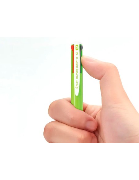 BOLIGRAFO PILOT SUPER GRIP G 4 RETRACTIL SUJECION CAUCHO CUERPO VE.
