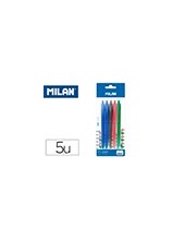 BOLIGRAFO MILAN P1 RETRACTIL 1MM TOUCH 5 UD.SURT. 2
