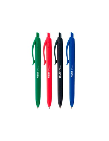 BOLIGRAFO MILAN P1 RETRACTIL 1MM TOUCH 5 UD.SURT.