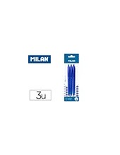 BOLIGRAFO MILAN P1 RETRACTIL 1MM TOUCH AZ. 3 UD. 2