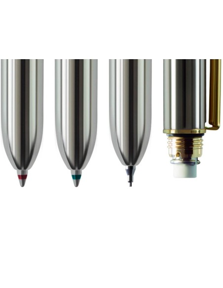BOLIGRAFO MILAN MULTIFUNCION CROMADO PORTAMINAS 0,5MM/ GOMA BORRAR