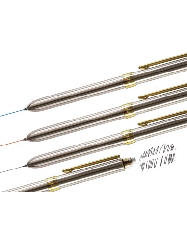 BOLIGRAFO MILAN MULTIFUNCION CROMADO PORTAMINAS 0,5MM/ GOMA BORRAR