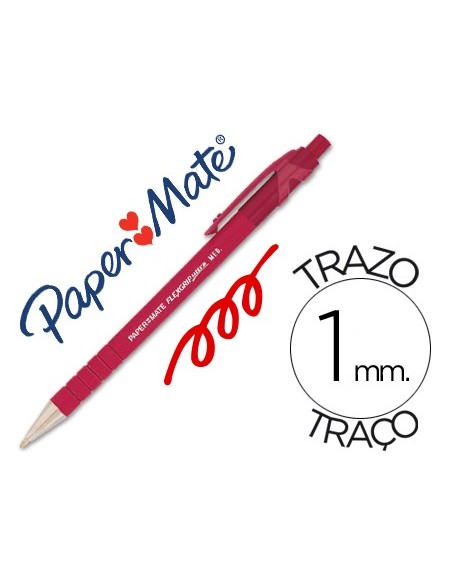 BOLIGRAFO FLEXGRIP RETR.ROJO