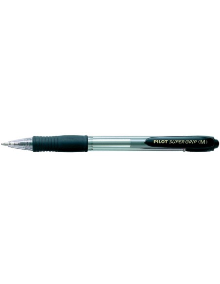 BOLIGRAFO PILOT SUPER GRIP NEGRO RETR.SUJECION CAUCHO BASE ACEITE