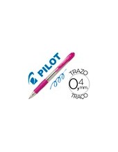 BOLIGRAFO PILOT SUPER GRIP ROSA RETR.-SUJECION CAUCHO BASE ACEITE 2
