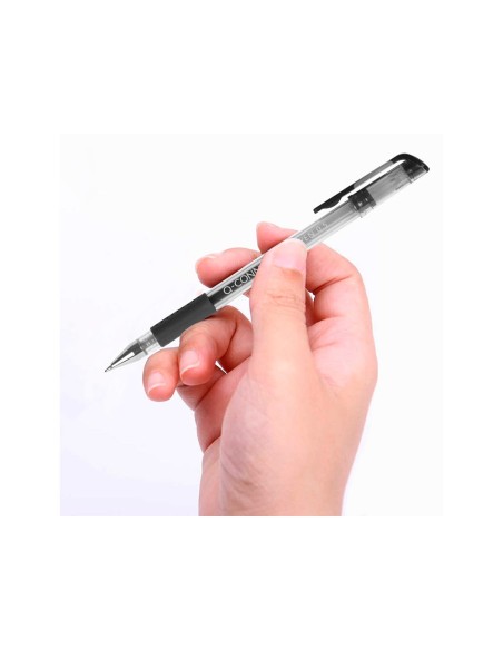 BOLIGRAFO Q-CON TINTA GEL NEGRO 0.7 MM SUJECION DE CAUCHO