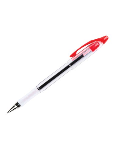 BOLIGRAFO Q-CON DELTA ROJO -SUJECION DE CAUCHO -CON CAPUCHON