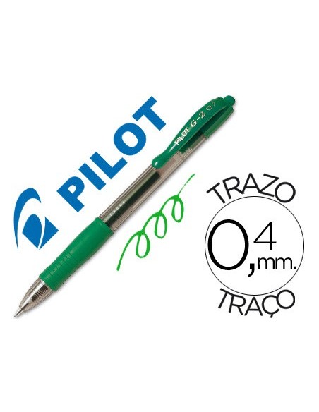 BOLIGRAFO PILOT G-2 VER TINTA GEL RETR.-SUJECION CAUCHO