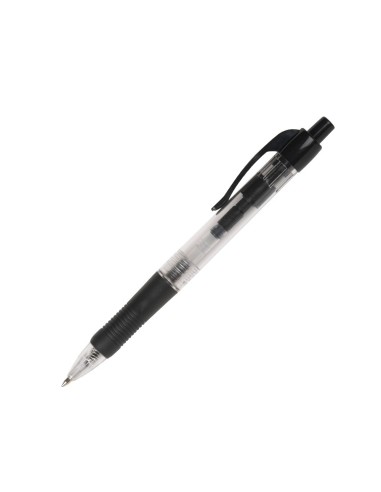 BOLIGRAFO Q-CON NEGRO RETRACTIL -CON SUJECION DE CAUCHO