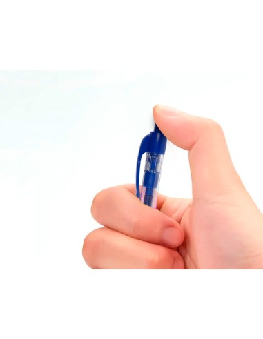 BOLIGRAFO Q-CON AZUL RETRACTIL -CON SUJECION DE CAUCHO
