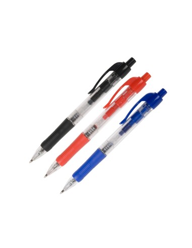 BOLIGRAFO Q-CON AZUL RETRACTIL -CON SUJECION DE CAUCHO