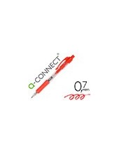 BOLIGRAFO Q-CON ROJO RETRACTIL -CON SUJECION DE CAUCHO 2