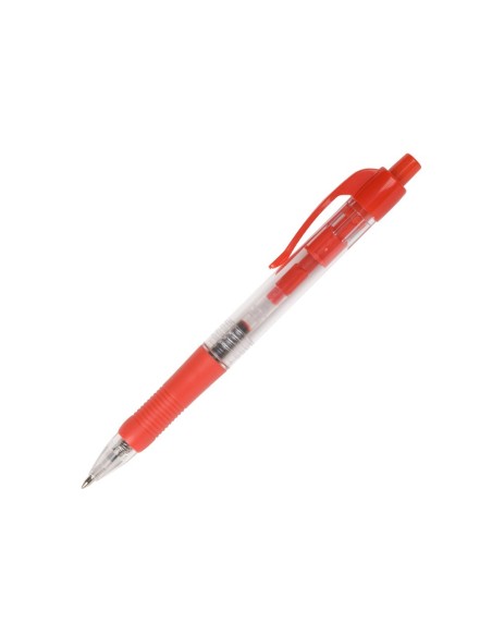 BOLIGRAFO Q-CON ROJO RETRACTIL -CON SUJECION DE CAUCHO