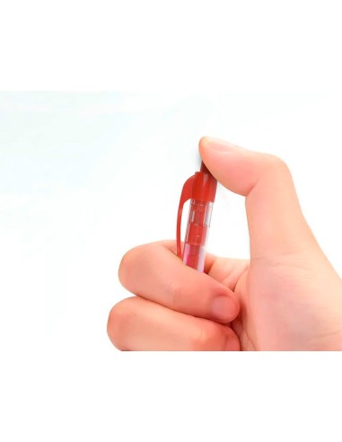 BOLIGRAFO Q-CON ROJO RETRACTIL -CON SUJECION DE CAUCHO