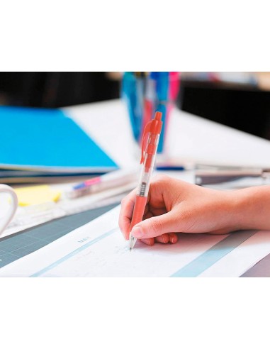 BOLIGRAFO Q-CON ROJO RETRACTIL -CON SUJECION DE CAUCHO